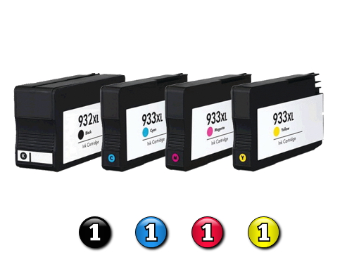 4 Pack Combo Compatible HP932XL/HP933XL (1BK/1C/1M/1Y) ink cartridges 4 Pack Combo Compatible HP932XL/HP933XL (1BK/1C/1M/1Y) ink cartridges